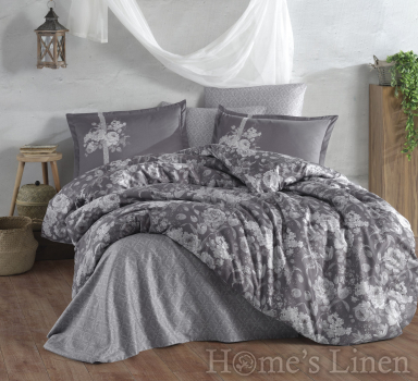 Спален комплект памучен сатен, 100% памук "Monica" V2 grey