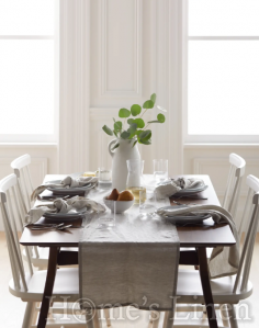 Copy of Linen Napkin with contrasting edging from French natural linen, vintage style "Natural"
