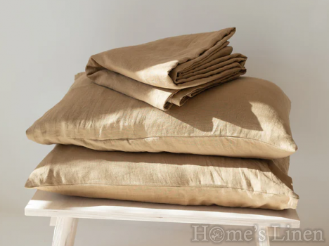 Калъфка за възглавница 100% Френски пран лен 185гр/кв.м. "Бадем", Natural Linens Collection Калъфка за възглавница 100% Френски пран лен 185гр/кв.м. "Бадем", Natural Linens Collection
