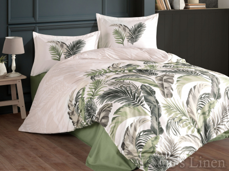 Спален комплект 100% памук "Hena", V2 Green Спален комплект 100% памук "Hena", V2 Green