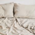 Pillowcase 100% Natural Len "Oats Beige", Natural Linens Collection