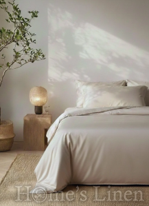 Copy of Copy of Copy of Copy of Copy of Copy of Copy of Copy of Copy of Premium Bed Linen Set Cotton Sateen, 100% Cotton 300TC, "Plain" Ivory, Premium Collection