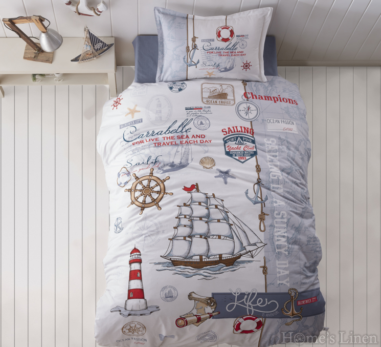 Kid's Bed Linen Set 3 parts 100% cotton  "Sailife"