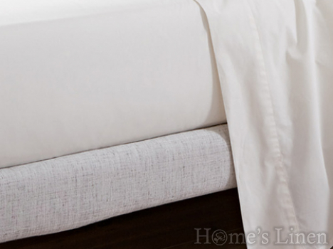 Луксозен долен чaршаф с ластик за кръгла спалня памучен сатен, 100% памук 300 нишки Premium Collection - различни цветове
