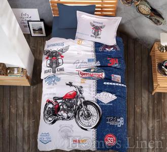 Kid's Bed Linen Set 3 parts 100% cotton  "Road King"