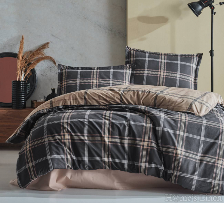 Copy of Copy of Copy of Copy of Copy of Copy of Copy of Copy of Bed Linen set cotton sateen, 100% cotton "Marsela" V6 Dark Brown, MIKA