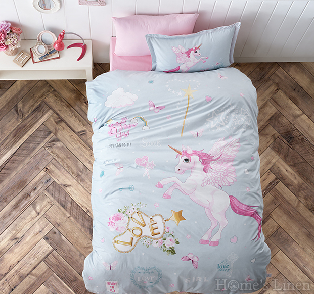 Kid's Bed Linen Set 3 parts 100% cotton  "Pegasus"