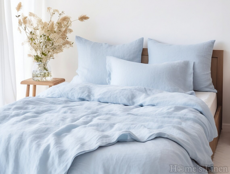 Bed Linen Set 100% natural linen "Sky Blue", Natural Linens Collection