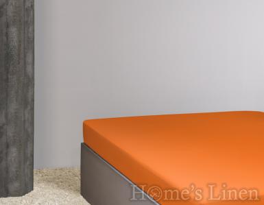 Долен чaршаф постелъчен 100% памук дюс оранжево