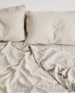 Flat Sheet 100% Natural Len "Oats beige", Natural Linens Collection