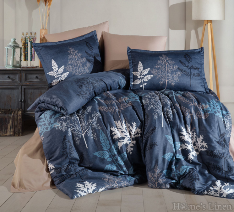 Copy of Copy of Copy of Copy of Bed Linen set cotton sateen, 100% cotton "Marsela" V6 Dark Brown, MIKA