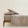 Fitted Sheets 100% Natural Len "Oats Beige", Natural Linens Collection