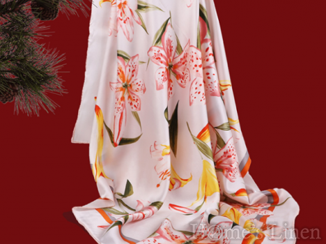 Луксозен шал от естествена коприна "Magnolia", EM&EVE