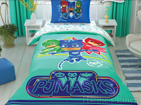 Детски спален комплект 100% памук "PJ Masks Move" Детски спален комплект 100% памук "PJ Masks Move"