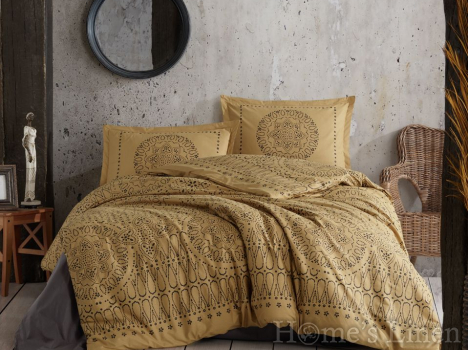 Спален комплект 100% памук "Merit", V1 Mustard Спален комплект 100% памук "Merit", V1 Mustard
