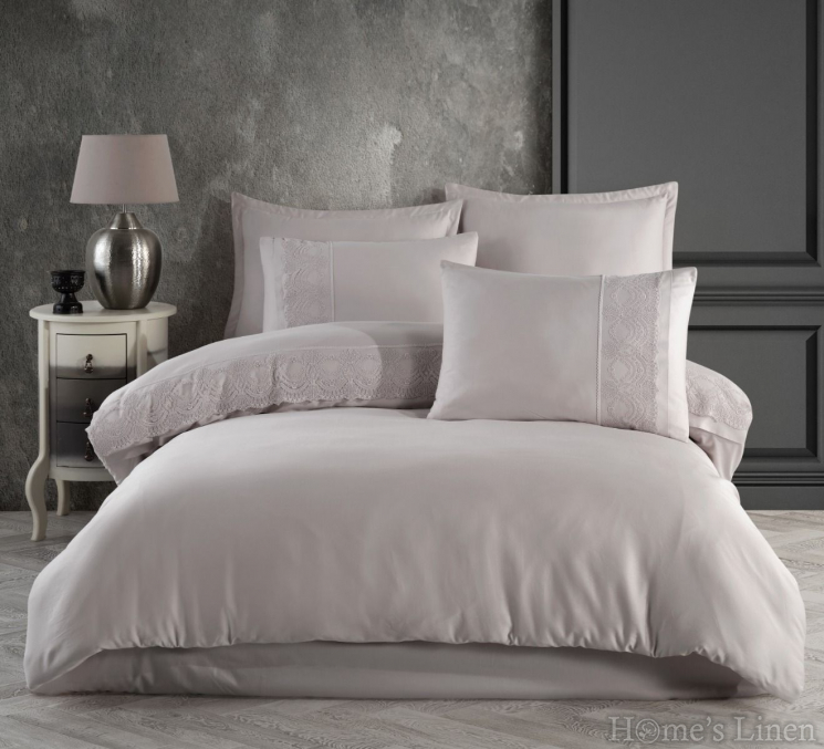 Copy of Copy of Bed Linen set cotton sateen, 100% cotton "Marsela" V6 Dark Brown, MIKA