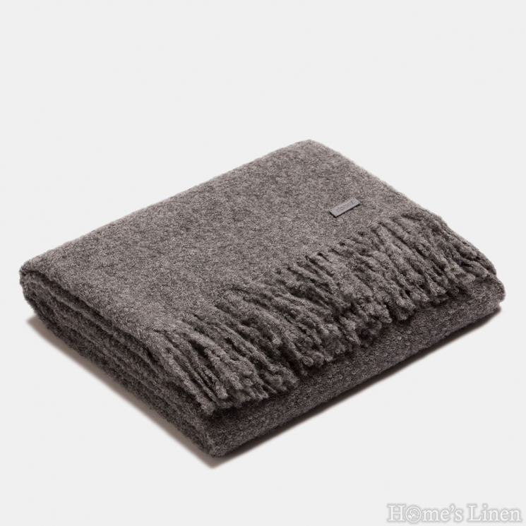 Luxury Plaid 100% Alpaca Wool "Boucle", Alpaka