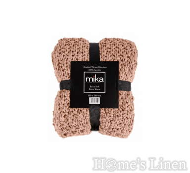 Одеяло с едра плетка "Pink", Chuncky Knitted Collection, Mika