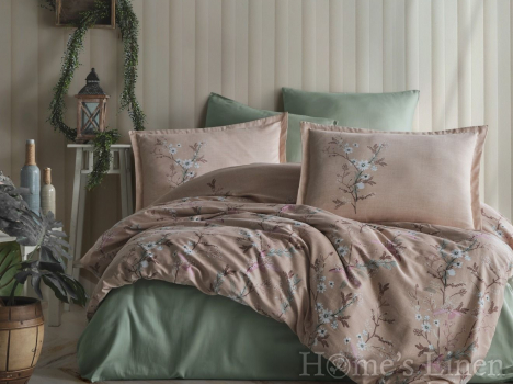 Спален комплект памучен сатен, 100% памук "Barleta", V1 Beige Спален комплект памучен сатен, 100% памук "Barleta", V1 Beige