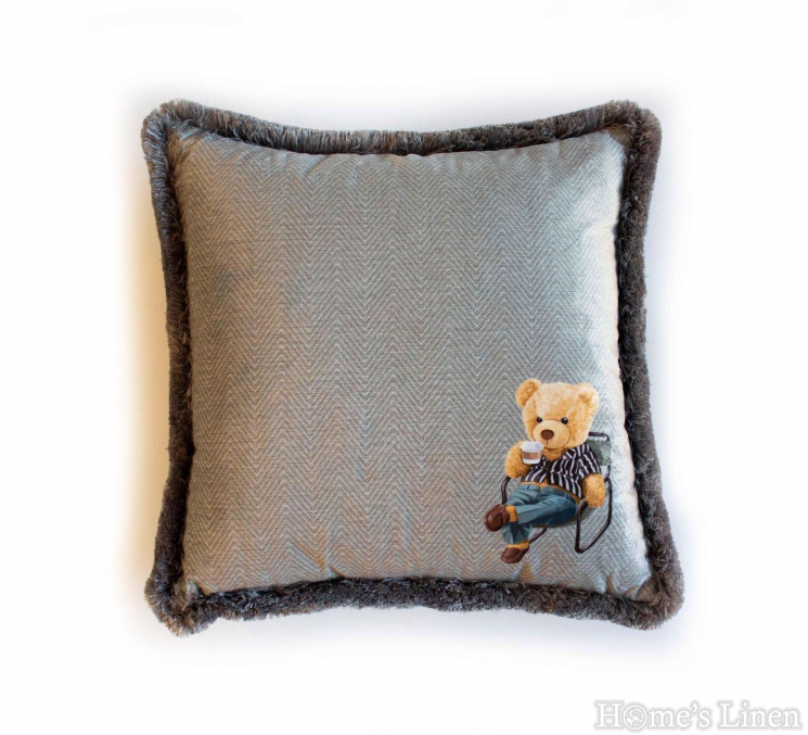Decorative pillow with Bear "EY264 Bear", Mika Velvet