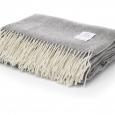 Luxury Plaid/ Blanket Merino Wool "Winterberry" Dark Grey