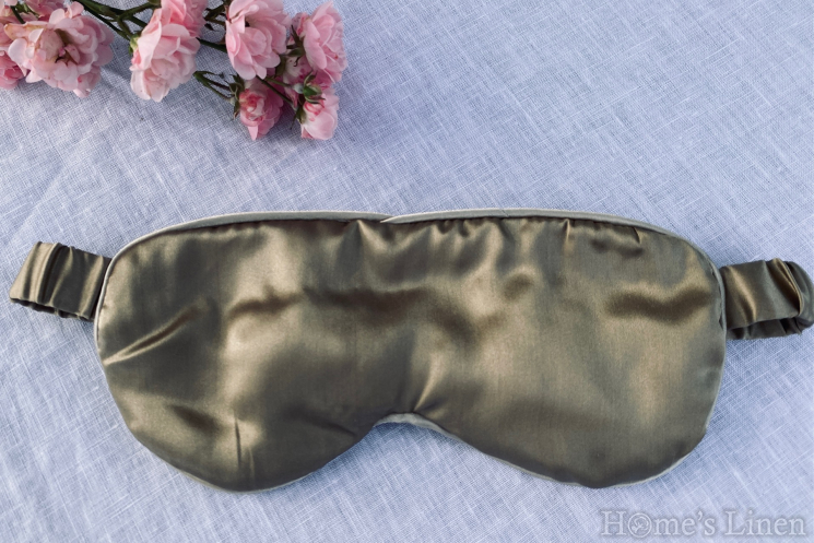 Копринена маска за сън 100% естествена коприна от буби "Dawn" Taupe