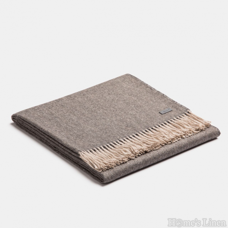 Luxury Plaid 100% Alpaca Wool "Exclusive Fishbone"