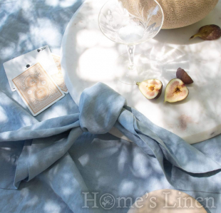 Copy of Copy of Linen Napkin with contrasting edging from French natural linen, vintage style "Natural"