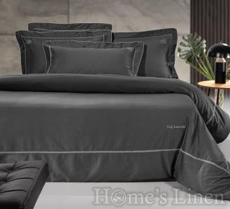 Спален комплект от 7 части 100% памучен сатен "Elite Аnthracite/silver", Guy Laroche