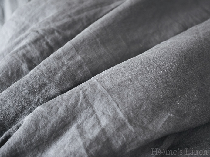 Duvet Cover 100% Natural Len "Steel Gray", Natural Linens Collection