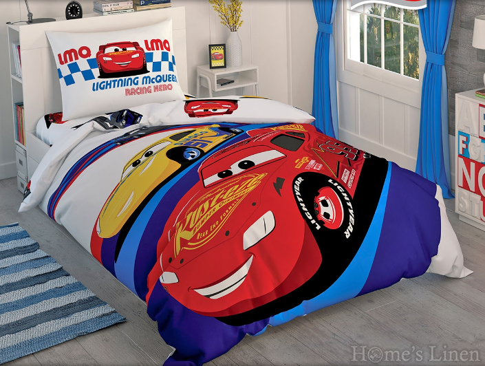 Детски спален комплект 100% памук "Cars Race"