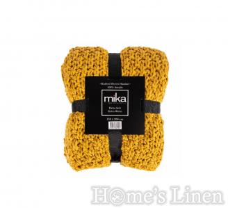Одеяло с едра плетка "Yellow", Chuncky Knitted Collection, Mika