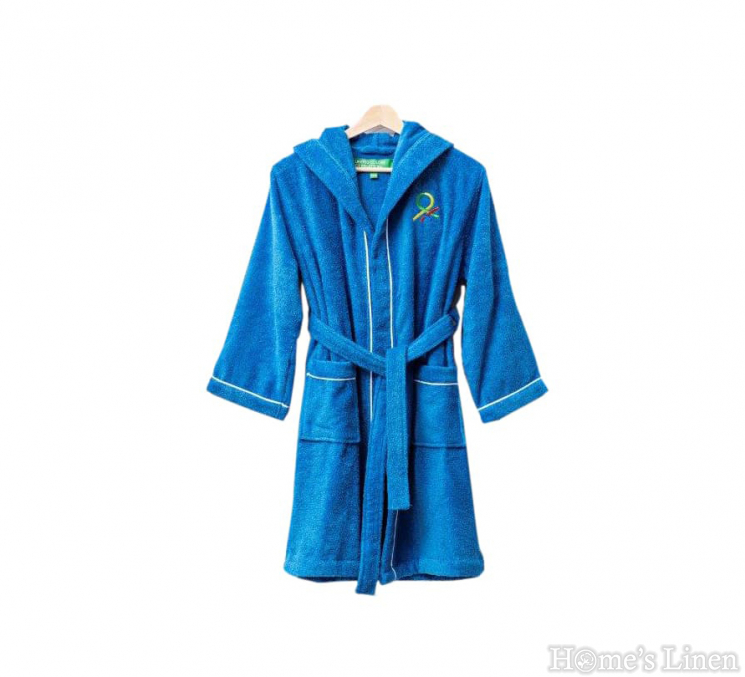 Kid's Bathrobe with Hood 100% cotton "Benetton", Benetton Casa