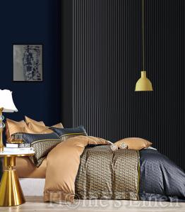 Луксозен спален комплект памучен сатен, 100% памук 300 нишки "Аметист", Premium Collection