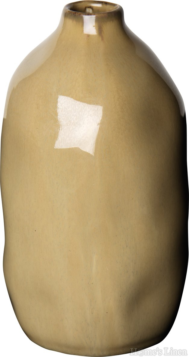 Керамична декоративна ваза в светло кафяво, IHR