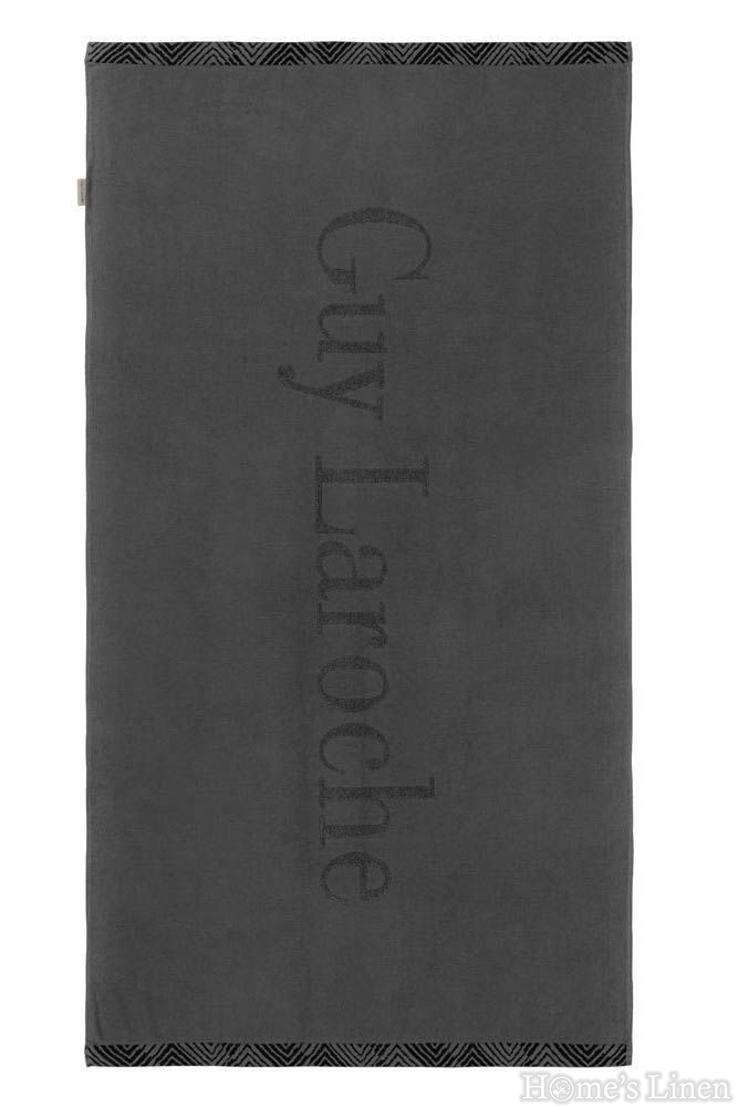 Beach towel 100% Cotton "Snap Anthracite", Guy Laroche