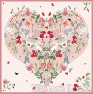 Луксозен шал от естествена коприна "Lepus et Rosas", EM&EVE