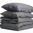 Pillowcase 100% Natural Len "Steel Grаy", Natural Linens Collection