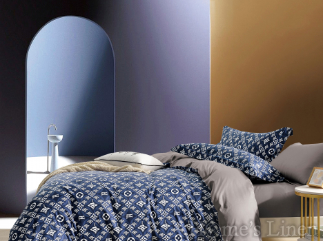 Луксозен спален комплект памучен сатен, 100% памук 300 нишки "Attica", Premium Collection