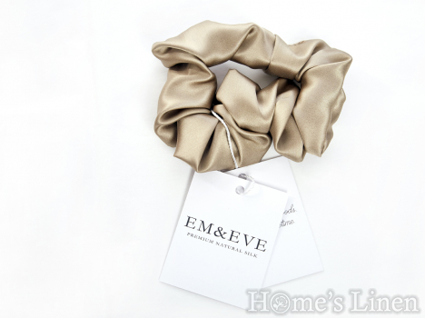 Ластик за коса 100% естествена коприна стил Scrunchie "Sand" стандартен размер Ластик за коса 100% естествена коприна стил Scrunchie "Sand" стандартен размер