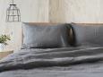 Bed Linen Set 100% natural linen "Steel gray", Natural Linens Collection