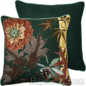 Дизайнерска декоративна възглавница "Babette" dark green