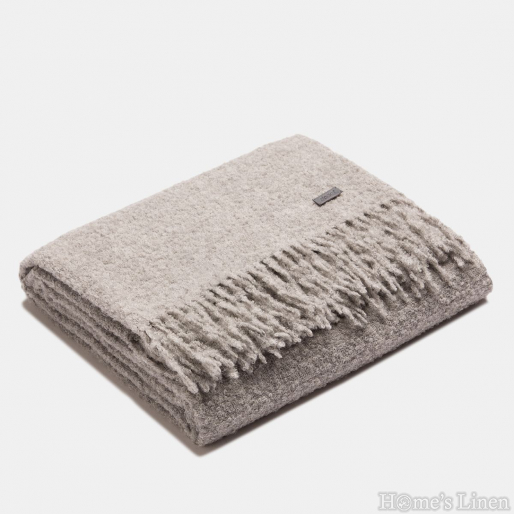 Luxury Plaid 100% Alpaca Wool "Boucle", Alpaka