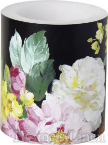 Декорирана свещ "Vintage Big Rose black", IHR