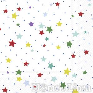 Дизайнерски салфетки на звездички 20бр "Stella di Natale Cream", IHR