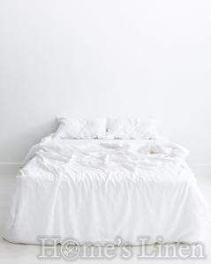 Duvet Cover 100% Natural Len "Lace White", Natural Linens Collection