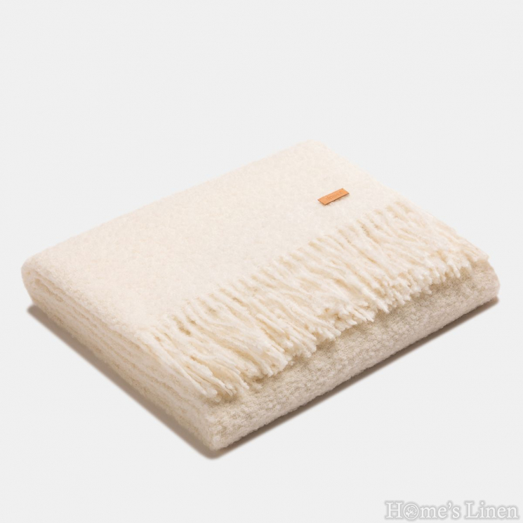 Luxury Plaid 100% Alpaca Wool "Boucle", Alpaka