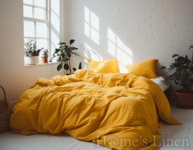 Bed Linen Set 100% natural linen "Turmeric", Natural Linens Collection